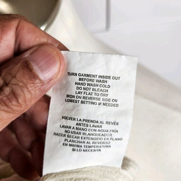 Taylor & Sage‎ Long Sleeve Embroidered Peasant Blouse Top Women's XS Cream Blue - Picture 10 of 10